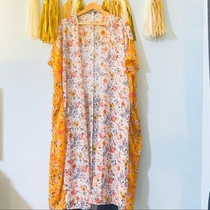 Lane Bryant Sheer Floral Overpiece